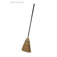 Solid Wood Handle with 100% Natural Broom Corn Bristles Heavy Duty Durability Fitable for Garage  Pa