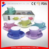 Wholesale White Coffee Tea Ceramic Cup and Saucer Sets