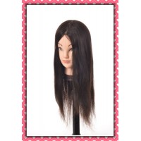 Mannequin Head Natural Human Hair Training Head 22inches for Style