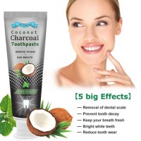 Private Label Screw Cap Antibacterial Mint Black Crystal Activated Coconut Charcoal Toothpaste Organ