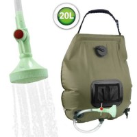 Solar Shower Bag Camping Shower 5 Gallons/20L Solar Heating Bag with Removable Hose and on-off Switc