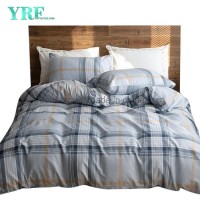 Hospital Cotton Bed Sheets Cheap Price Nordic Style Light Blue Plaid Smooth