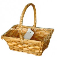 Eco-Friendly Handmade Customized Wicker Picnic Storage Basket with Natural Color