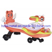 New Model Cartoon Baby Swing Car with PU PVC Wheels