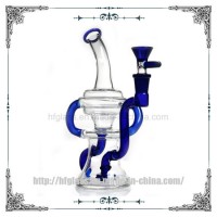 Klein Recycler Water Bubbler Glass Smoking Water Pipe Recycle Waterpipes