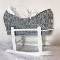 Wholesale Wicker Pod Moses Basket with Liner and Stand