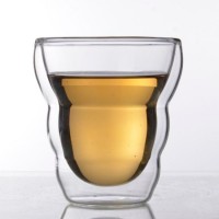 AB49A95 High Borosilicatel Double Wall Beer Glass Cup for Tea