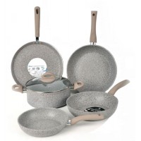 Marble Stone Coated Cookware Sets  Heat Resistant