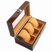 Hq Wooden Watch Box 3 Slots Wooden Gift Box for Watches Jewelries