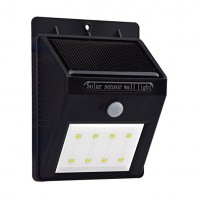 8 LED Solar Sensor Wall Light Wireless Security Outdoor Motion Detection Light for Path Garden Road
