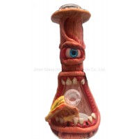 Red Mushroom 3D Monster Beaker 7mm Thick High Quality Glass Smoking Water Pipe