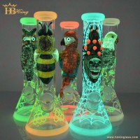 Simple Hand Paiting Glass Water Pipe