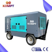 AC Industrial Heavy Duty Movable Portable with Cummins Diesel Engine Direct Driven Rotary Screw Type