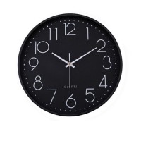 12 Inch Simplicity Home Decoration High Quality Plastic Border Wall Clock for Living Room Office Bed