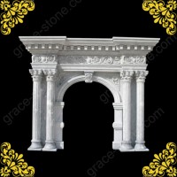 Stone Carving Fireplace (GS-FF-034)