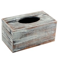 White Painted Wood Tissue Box for Napkin Dispensing