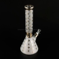 Wholesale Tobacco Glass Smoking Water Pipe with Decal