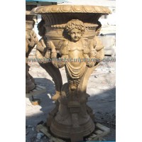 Garden Decorative Carved Stone Statue Planter Marble Carving Antique Flower Pot for Outdoor Decorati