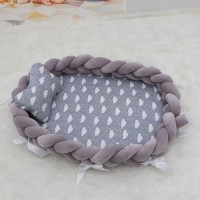 Portable Baby Bed Nest with Knotted Detachable Bumper