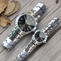 Wlisth Tungsten Steel Cheap Quartz Watch Fashion Business Couple Watches Luminous Waterproof Men and