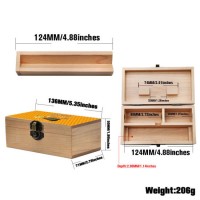 Timber Wood Stash Box Tray Wooden Storage Box Case for Smoking Accessories