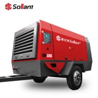 Diesel Industrial Heavy-Duty Oil-Injected Direct Driven Portable Rotary Screw Type Air Compressor wi