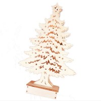 Wooden Handmade LED Lighting Decorated Christmas Tree