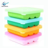 Food Grade Silicone Ice Cube Tray Ice Mold with Lid