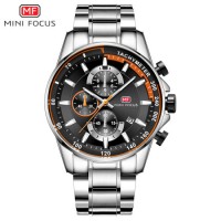 Mini Focus Casual Alloy Case Stainless Steel Band Men Quartz Wrist Watches with Cheap Price
