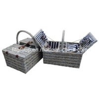 Eco-Friendly Customized Large Size Picnic Basket with Rectangle Shape