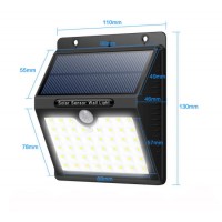 46 LEDs IP65 Waterproof Solar LED Porch Lights Outdoor LED Wall Lamp PIR Infrared Motion Sensor LED