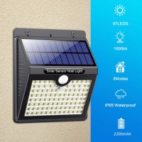 97 LED Outdoor Solar Wall Light PIR Motion Sensor Solar Lamp Waterproof Infrared Sensor Garden Light