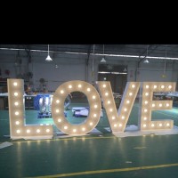 Custom Size Decorative Iron LED Light up Marquee Letter Lights