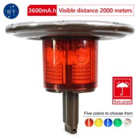 Solar Energy Warning Lights  High-Power Multicolor Frequency Flash Warning Light Obstacle Lights Sea