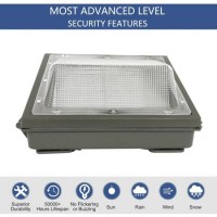 LED Wallpack Light with Photocell  18W 2160lm 3000/4000/5000K CCT LED Commercial and Industrial Outd