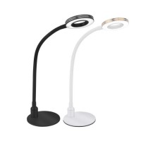 T013b Modern Gooseneck Adjustable Dimmable LED Desk Lamp for Office Working Study Room Reading