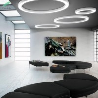 LED Pendant Ring Light Round Aluminum Ceiling Chandeliers Lighting for Office 5 Years Warranty