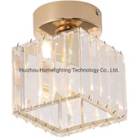 Jlc-G018 Square Ceiling Lamp 1-Light Crystal Pendant Lighting Fixture for Corridor  Hallway  Entrywa
