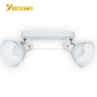 Bright Aluminum Iron E14 Kitchen LED 2*Max 40W Track Lights for Spot Lighting