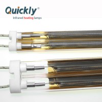 Gold Coating Medium Wave Quartz Tube IR Heating Lamps