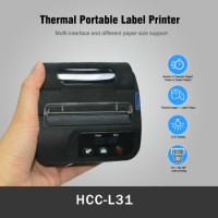 Portable Bluetooth+USB Mobile Thermal Label Printer Machine for Shipping (HCC-L31)