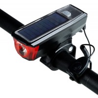 Solar 2 in 1 COB LED Bike Front Lamp with Horn