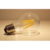 LED A60 E27 6W 3000k Globe LED Filament Bulb