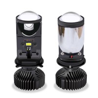 2PCS 90W/Pair Lamp H4 LED Mini Bi LED Lens Projector Car Headlight 14000lm Lampada LED H4 Hi/Low Bea
