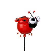 Red Ladybug Garden Yard Stake Fluttering Insects for Outdoor Outdoor Lawn Decor Garden Decoration Ya