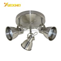 Satin Nickel Energy Saving GU10 3*Max50W Round LED Decoration Lamp Chandelier Spot Light Bulb Ceilin