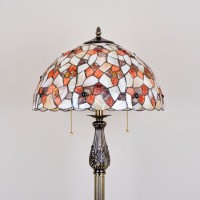 LED Gold Brass Mosaic Shade Standing Designer Hotel Adjustable Arc Floor Lamp
