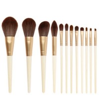 Wholesale New Design 12 Pieces Pearl White Cosmetic Tools Professional Makeup Brush Set