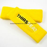 Factory OEM Produce Custom Embroidery Cotton Terry Baseball Yellow Head Sweatband
