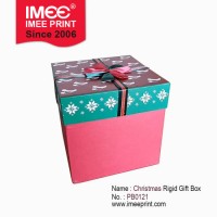 Imee Custom Logo Printed Christmas X-Mas Gift Product Square Paper Grey Board Cardboard Rigid Luxury